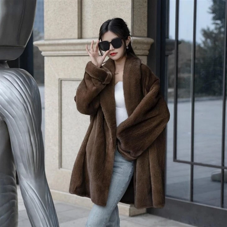 Plus Size Long Real Mink Fur Coat Women Clothing Plus Size Long Real Mink Fur Coat Women Clothing